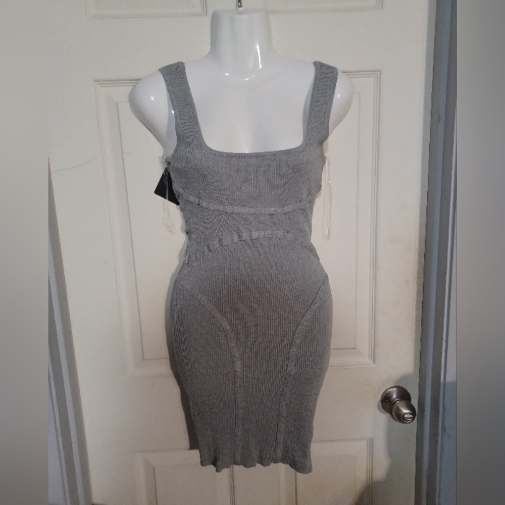Hera Collection Charcoal Knit Mini Dress